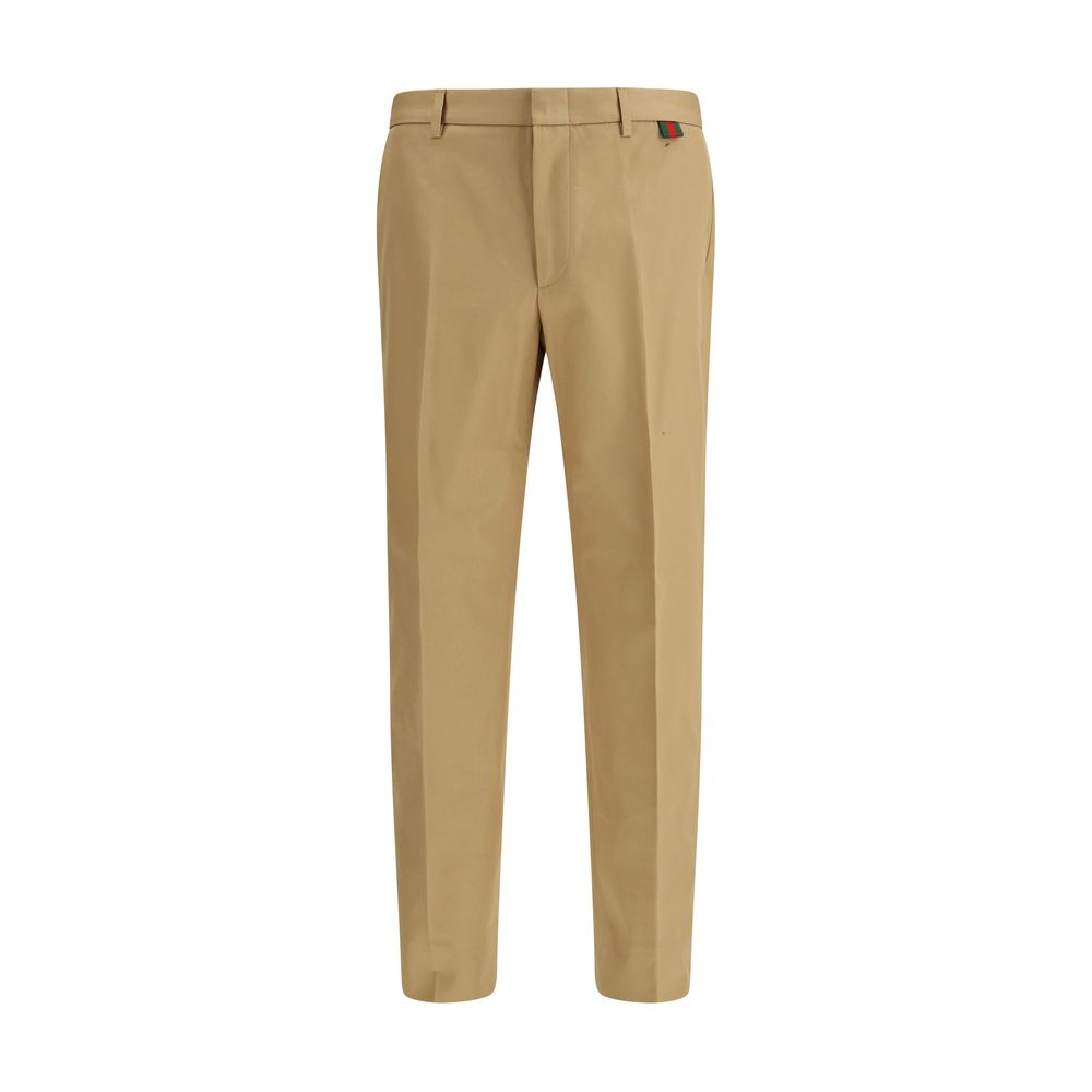 Gucci Beige Cotton Casual Pants Gucci