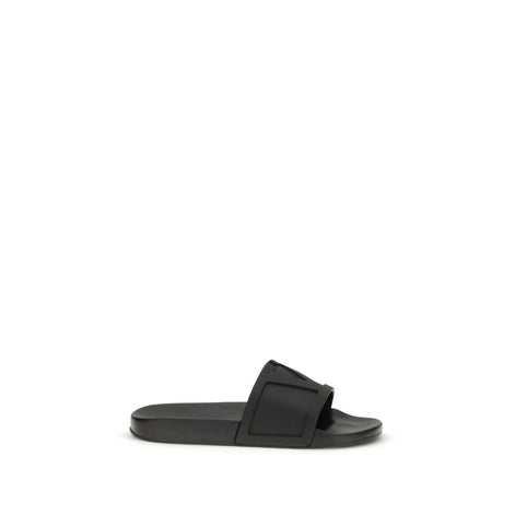 Valentino Garavani Black Rubber Sandals Valentino Garavani