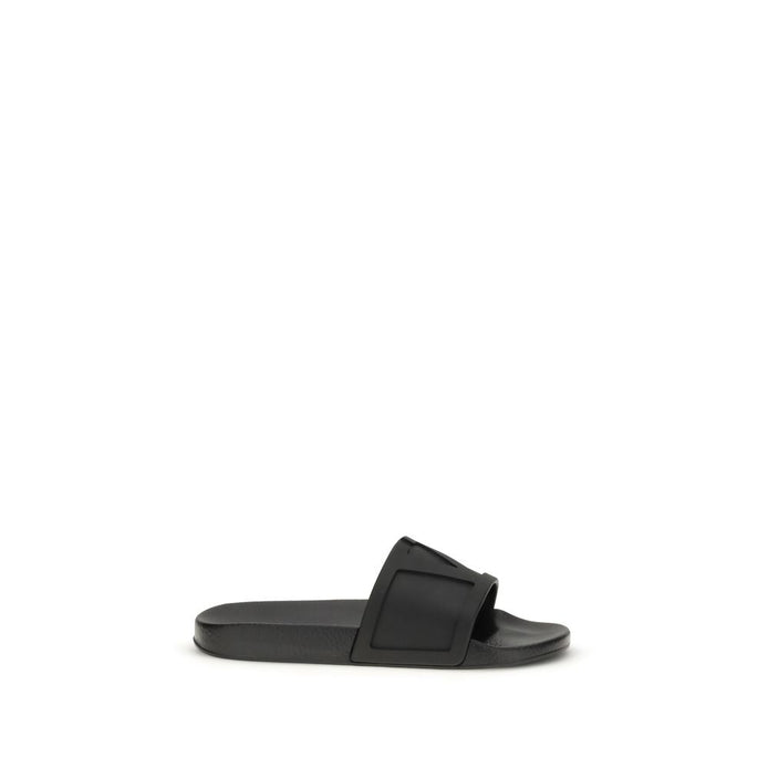 Valentino Garavani Black Rubber Sandals Valentino Garavani
