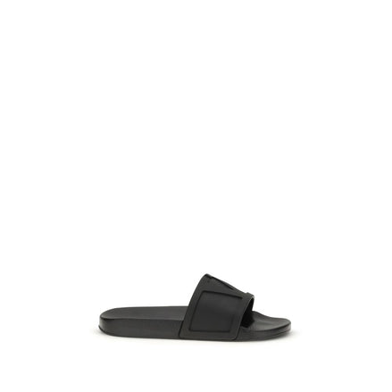 Valentino Garavani Black Rubber Sandals Valentino Garavani