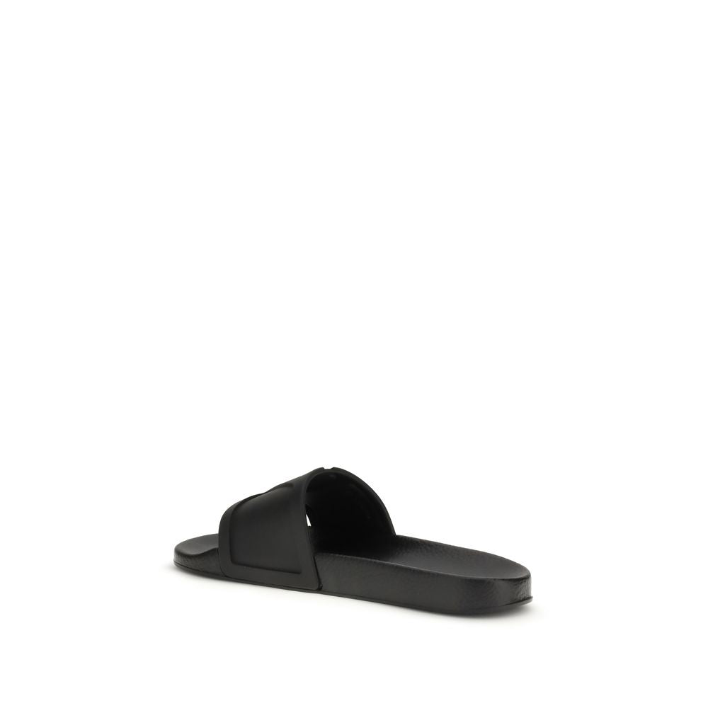 Valentino Garavani Black Rubber Sandals Valentino Garavani