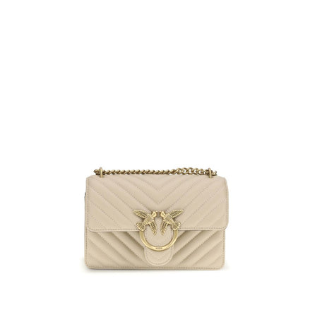 PINKO Beige Calf Leather Bos Taurus Shoulder Bag PINKO