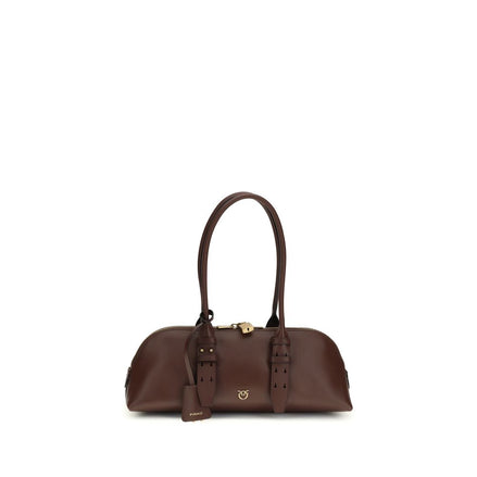 PINKO Brown Calf Leather Bos Taurus Shoulder Bag PINKO
