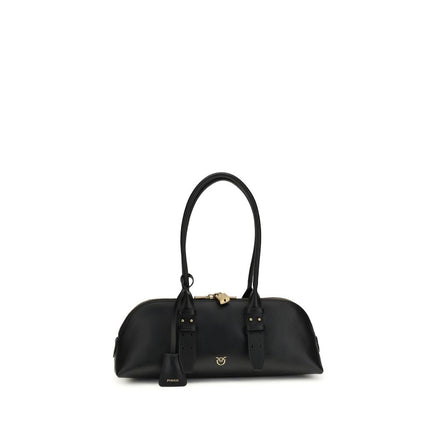 PINKO Black Calf Leather Bos Taurus Shoulder Bag PINKO