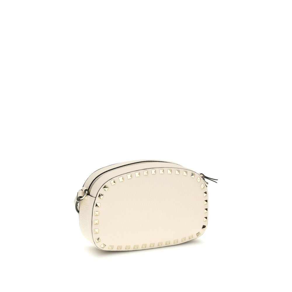 Valentino Garavani Beige Calf Leather Bos Taurus Shoulder Bag Valentino Garavani