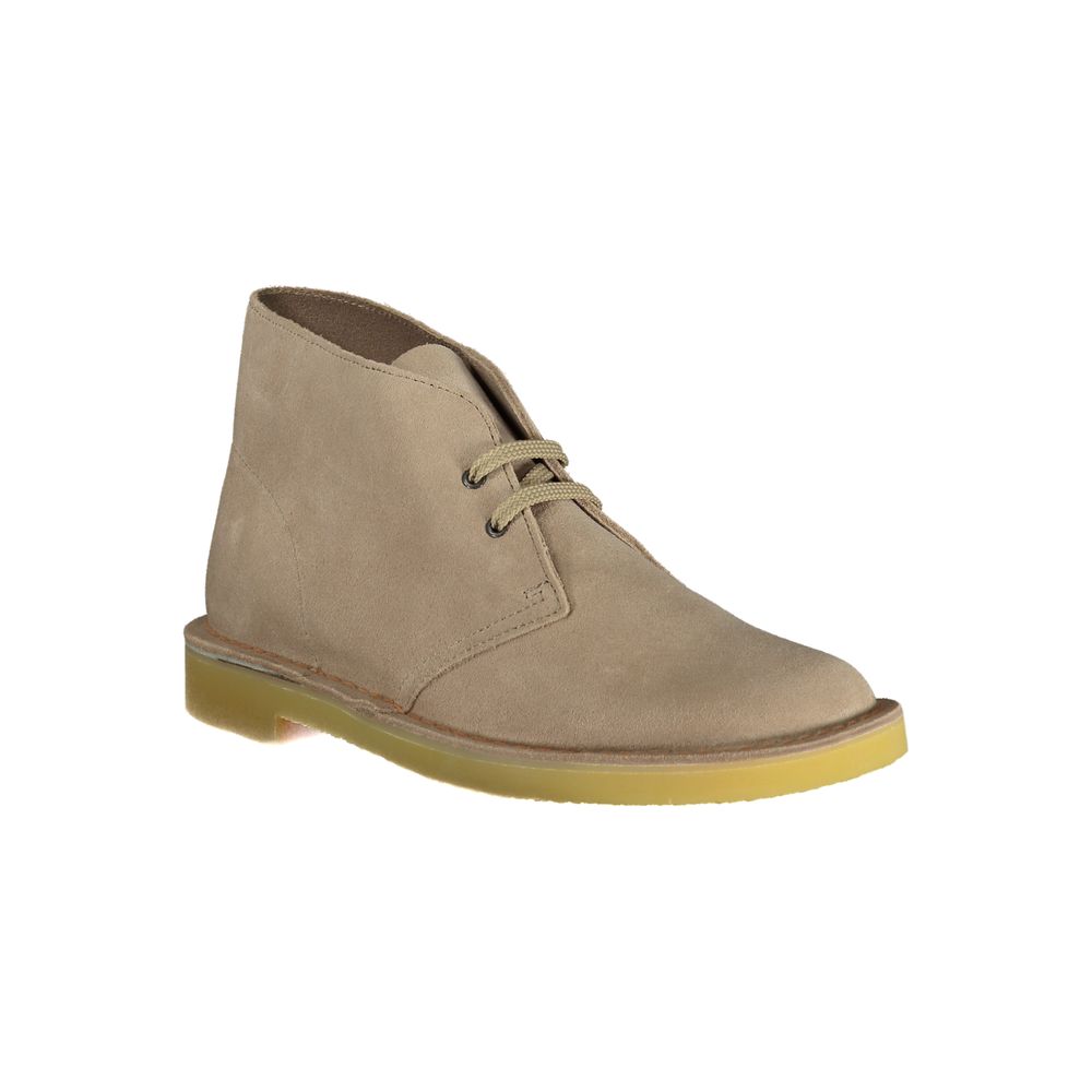 Clarks Beige Leather Ankle Boots Clarks