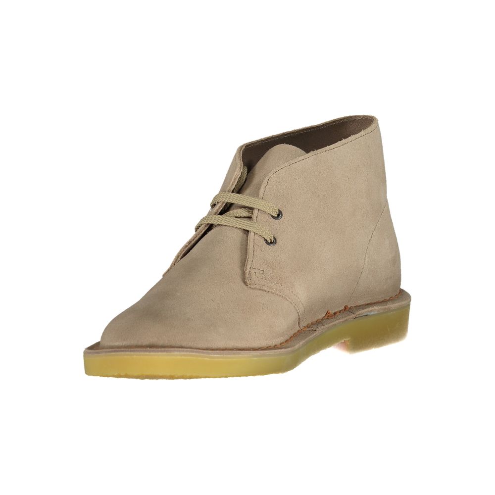 Clarks Beige Leather Ankle Boots Clarks
