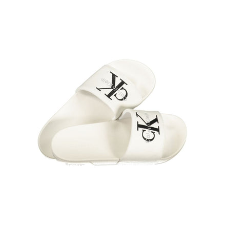 Calvin Klein White Polyurethane Men Slipper Calvin Klein