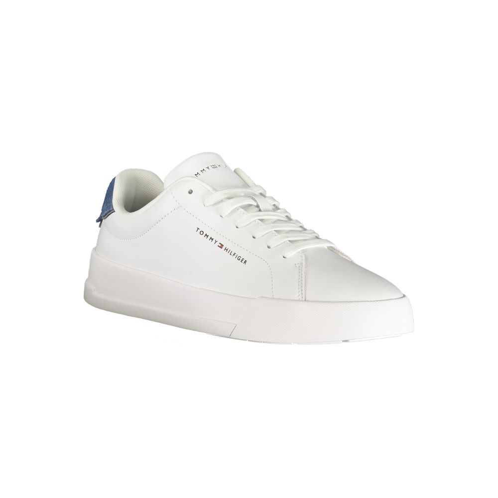 Tommy Hilfiger White Polyurethane Men's Sneaker Tommy Hilfiger