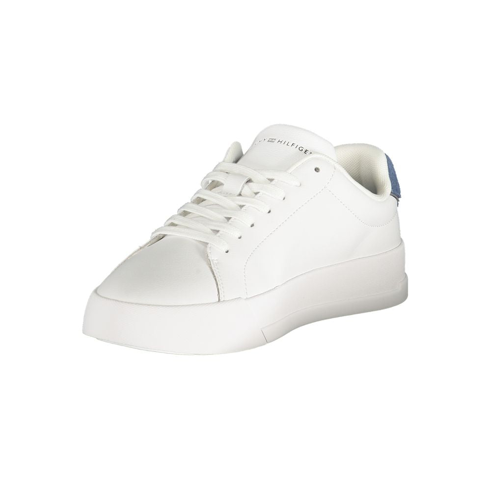Tommy Hilfiger White Polyurethane Men's Sneaker Tommy Hilfiger