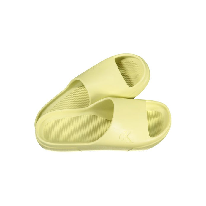 Calvin Klein Yellow Polyurethane Men Slipper Calvin Klein