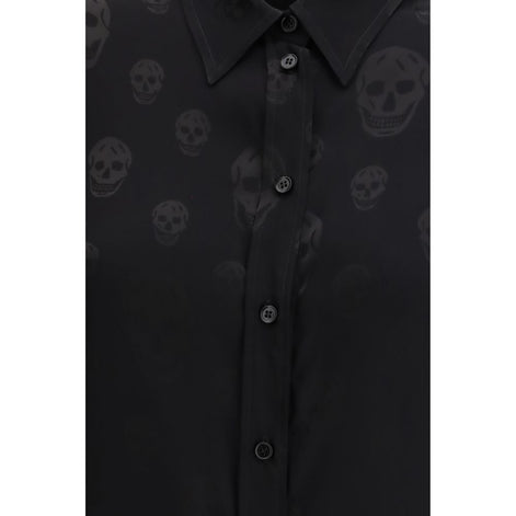 Alexander McQueen Black Viscose Pattern Shirt