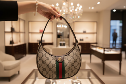 Sac bandoulière Gucci en tissu multicolore