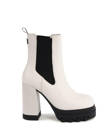 Tommy Hilfiger White Leather Ankle Boots Tommy Hilfiger