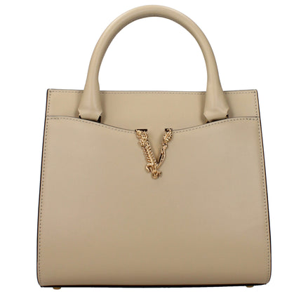 Versace Beige Leather Handbag