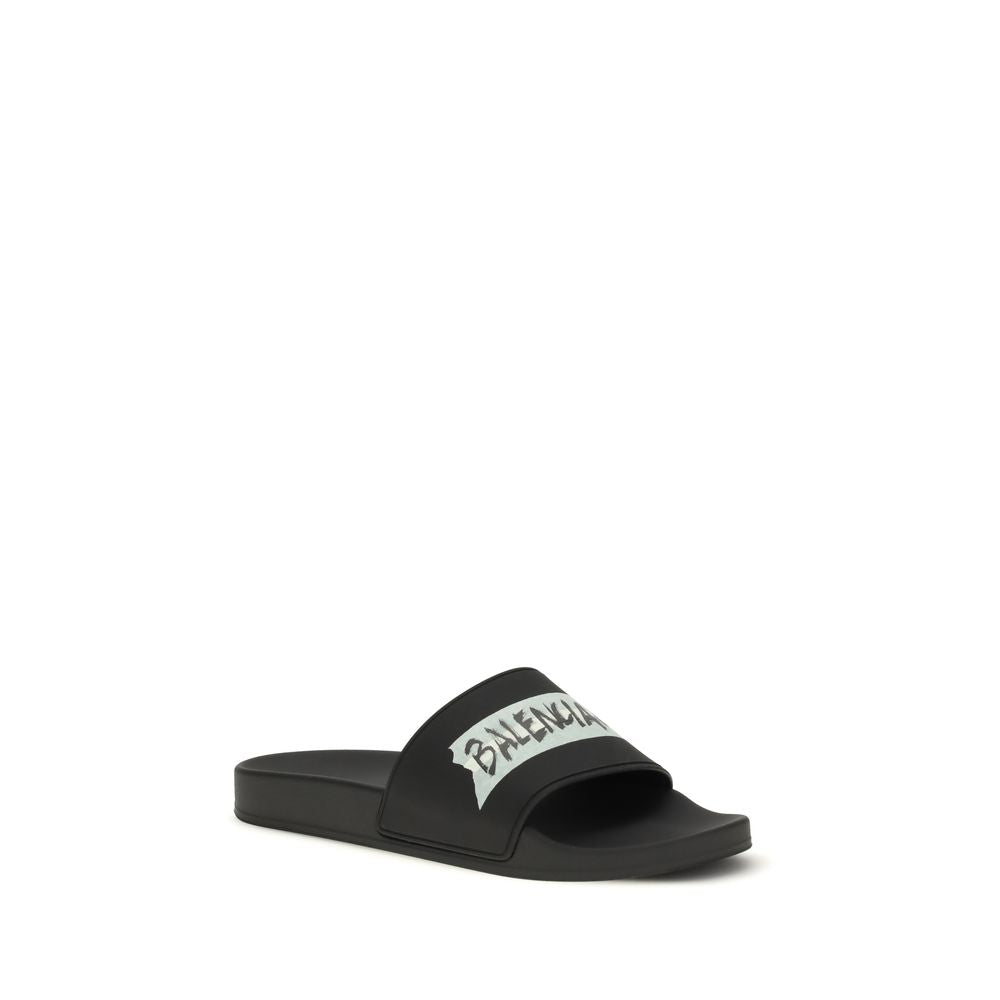 Balenciaga Black Rubber Sandals Balenciaga