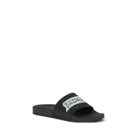 Balenciaga Black Rubber Sandals Balenciaga