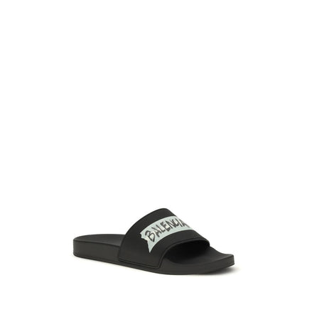 Balenciaga Black Rubber Sandals Balenciaga