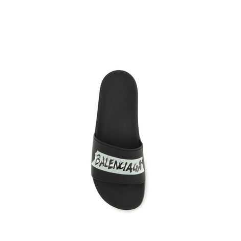 Balenciaga Black Rubber Sandals Balenciaga