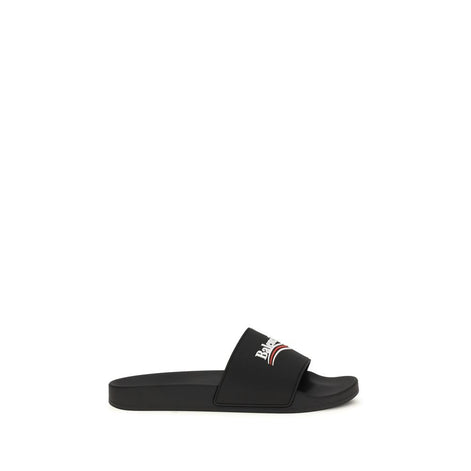 Balenciaga Black Rubber Slippers Balenciaga