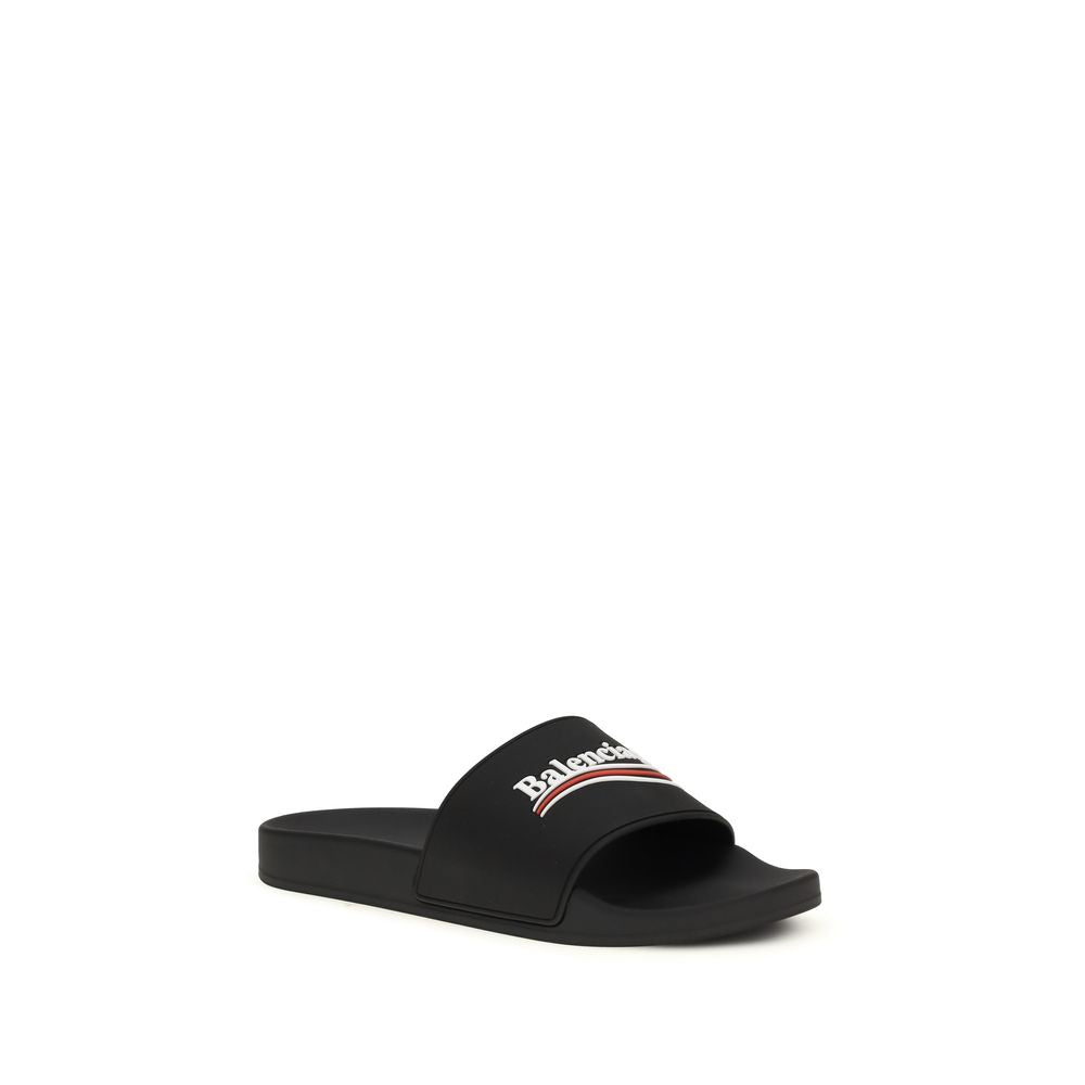 Balenciaga Black Rubber Slippers Balenciaga