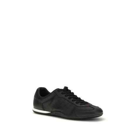 Gucci Black Calf Leather Bos Taurus Low Top Sneakers Gucci
