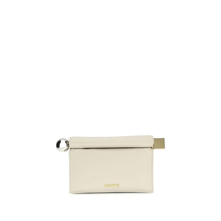 Jacquemus Cream Calf Leather Bos Taurus Clutch Bag Jacquemus