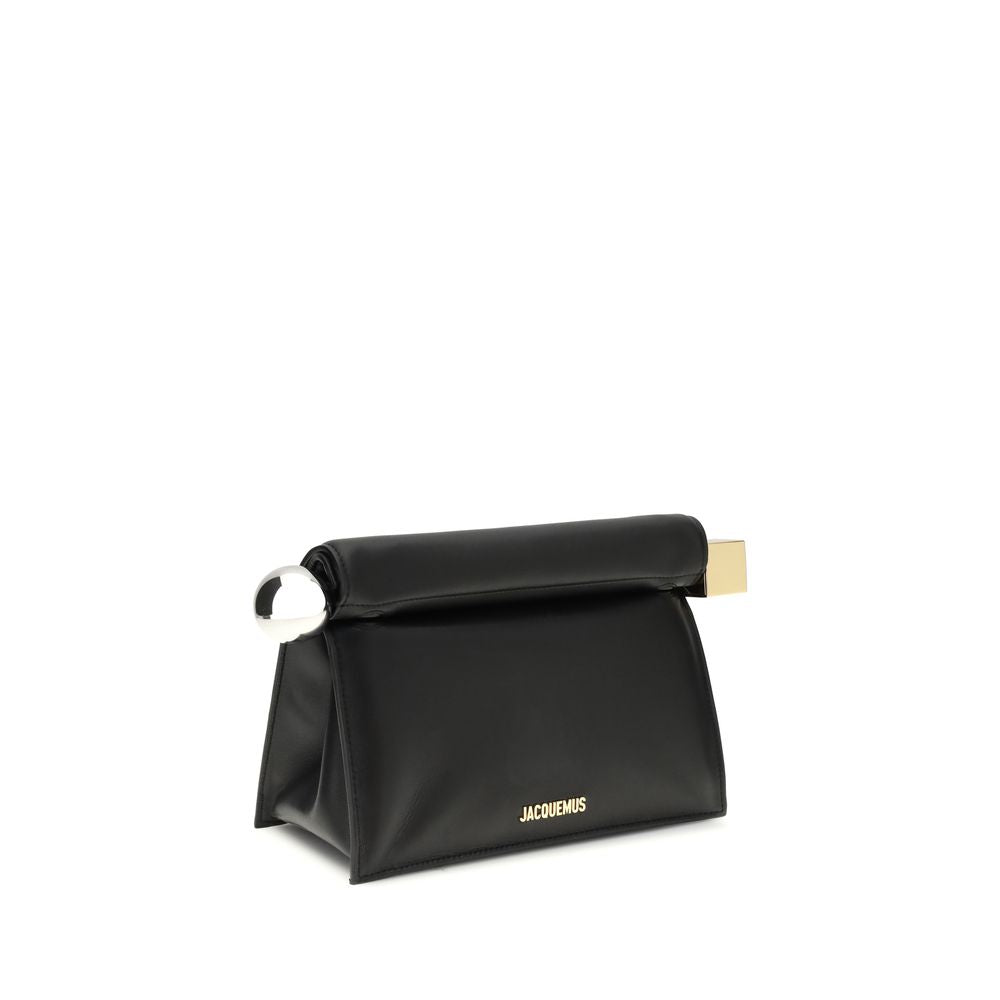 Jacquemus Black Calf Leather Bos Taurus Clutch Bag Jacquemus