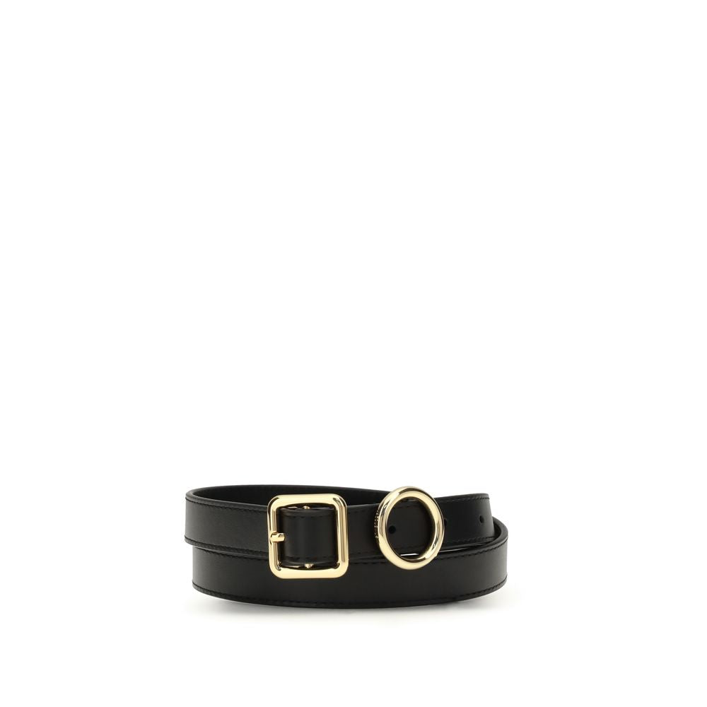 Ceinture Jacquemus Bos Taurus Regular en cuir de veau noir