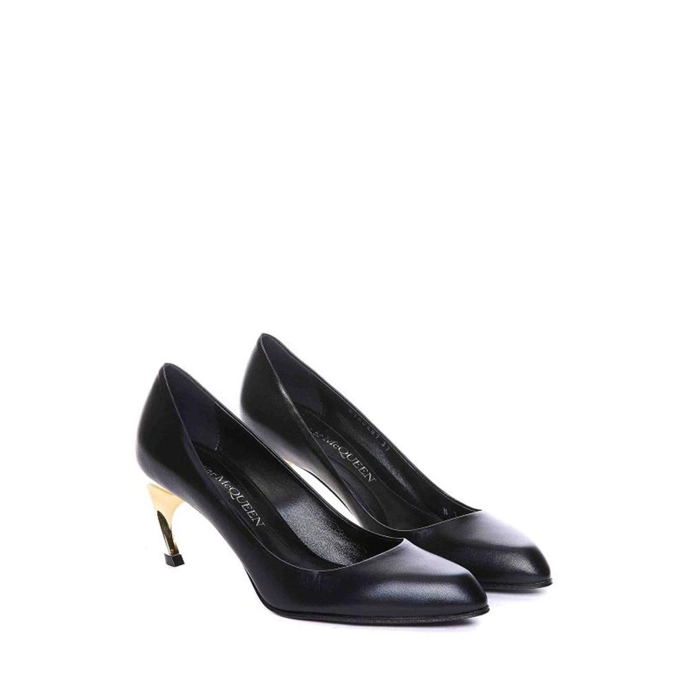Alexander McQueen Black Lambskin High Heel Pumps Alexander McQueen