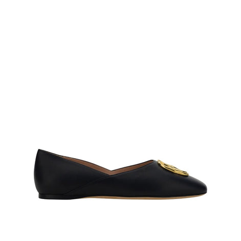 Bally Black Calfskin Ballet Flats Bally