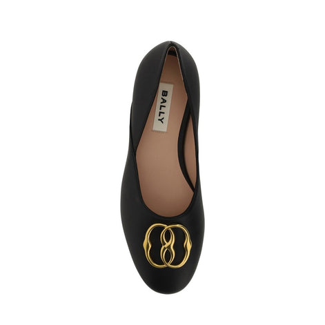 Bally Black Calfskin Ballet Flats Bally