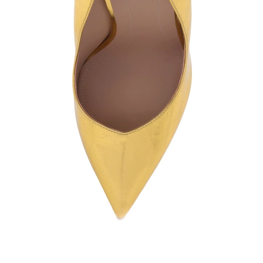 Balmain Gold Calfskin Pumps Balmain