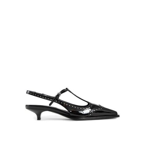 Miu Miu Black Calfskin Mid Heel Pumps Miu Miu