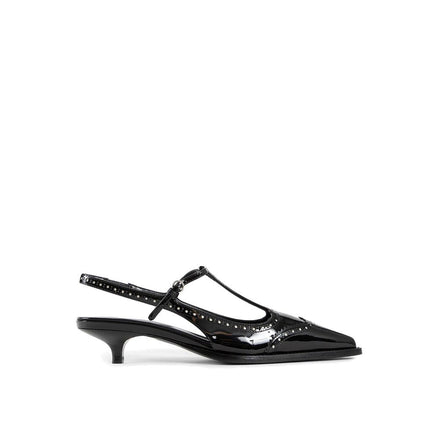 Miu Miu Black Calfskin Mid Heel Pumps Miu Miu
