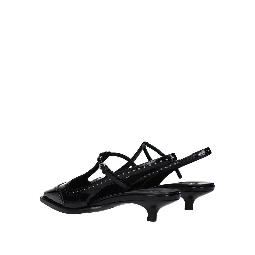 Miu Miu Black Calfskin Mid Heel Pumps Miu Miu