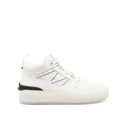 Moncler White Calfskin Athletic Sneakers Moncler