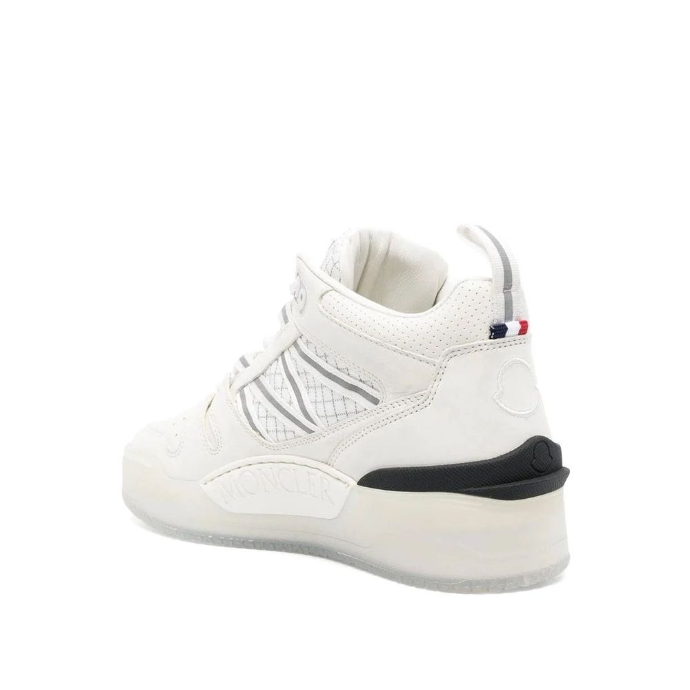 Moncler White Calfskin Athletic Sneakers Moncler