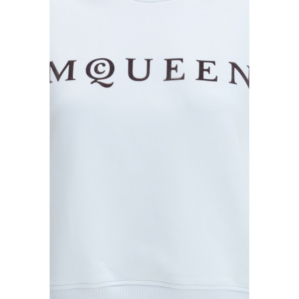 Alexander McQueen Light Blue Cotton Sweatshirt Alexander McQueen