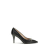 Gucci Black Calf Leather Bos Taurus Mid Heel Pumps Gucci