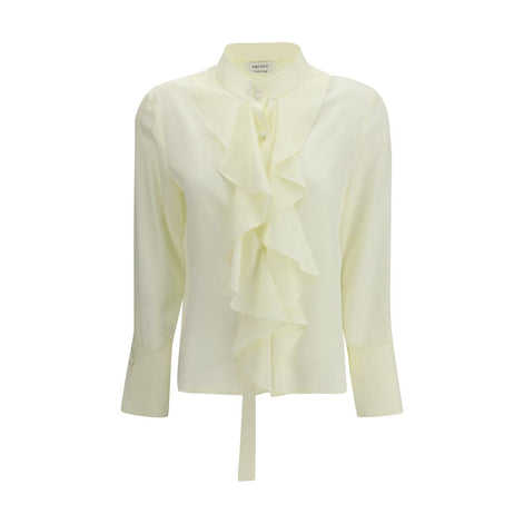 Chemise en soie bicolore Alexander McQueen