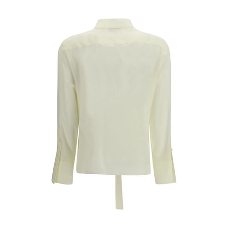 Chemise en soie bicolore Alexander McQueen