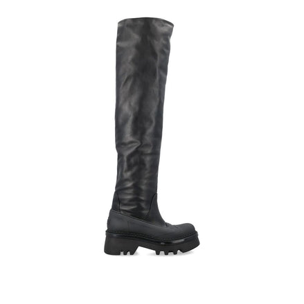Chloé Black Leather Over The Knee Chloé