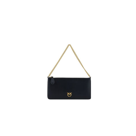 PINKO Black Calf Leather Bos Taurus Shoulder Bag PINKO