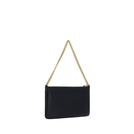 PINKO Black Calf Leather Bos Taurus Shoulder Bag PINKO