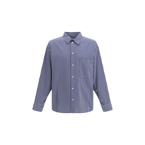 Balenciaga Blue Cotton Pattern Shirt Balenciaga
