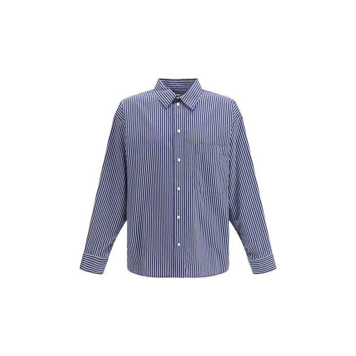 Balenciaga Blue Cotton Pattern Shirt Balenciaga