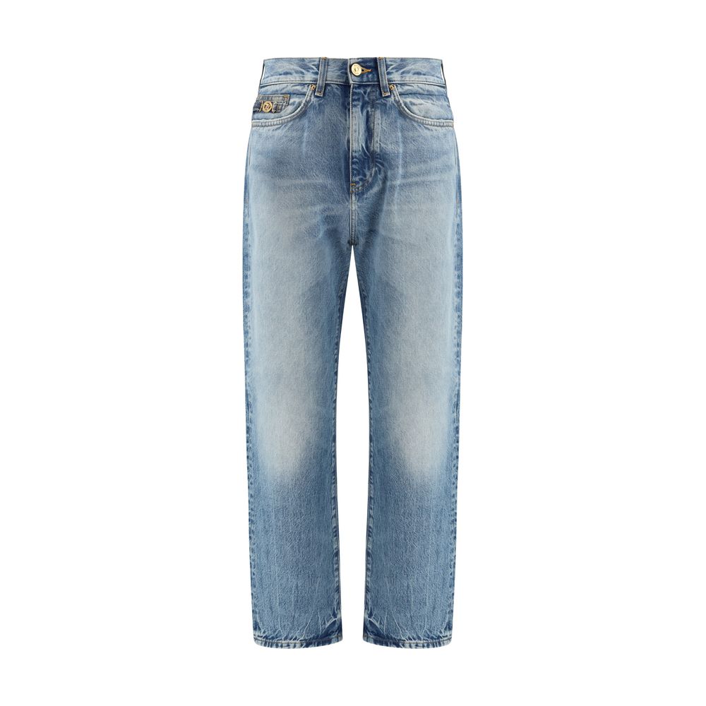 Versace Light Blue Cotton Jeans Denim Versace