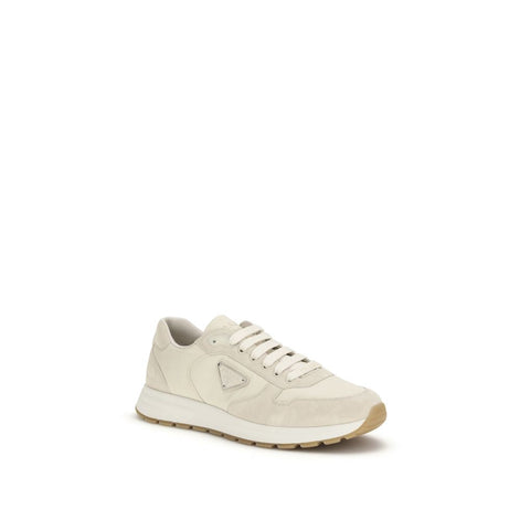Prada Beige Nylon Low Top Sneakers Prada