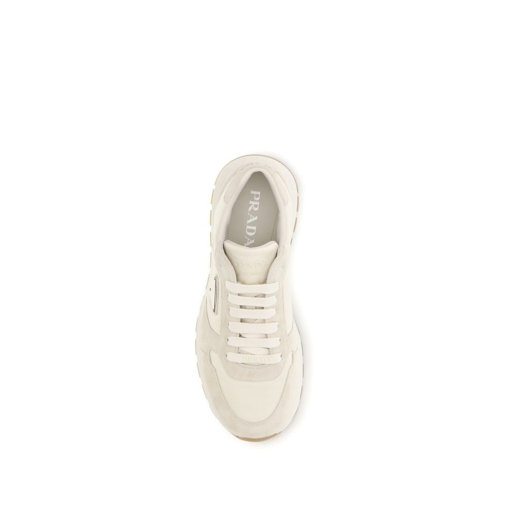 Prada Beige Nylon Low Top Sneakers Prada